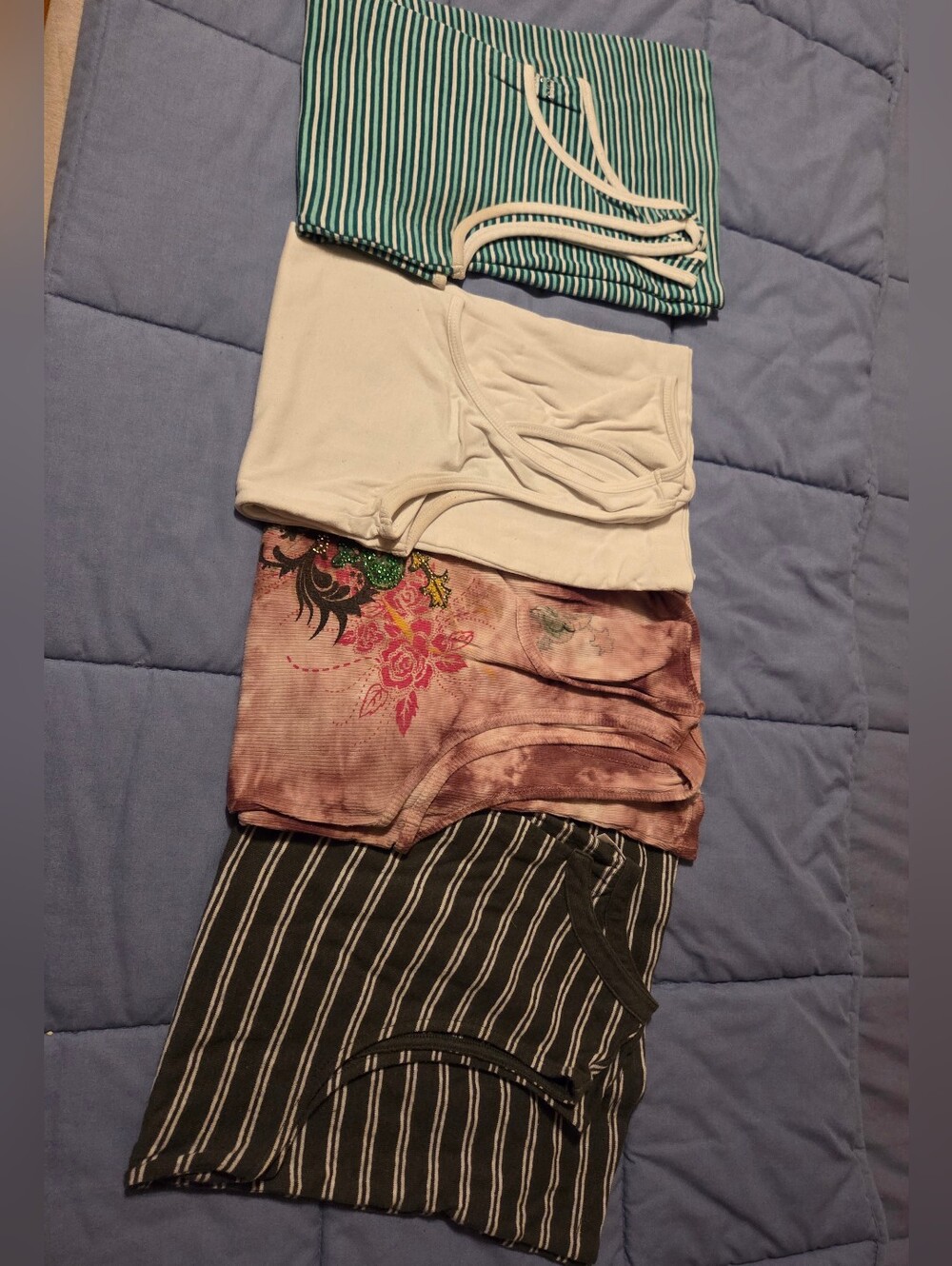 Old Navy Cream and Mauve Floral Sequin Tank Top